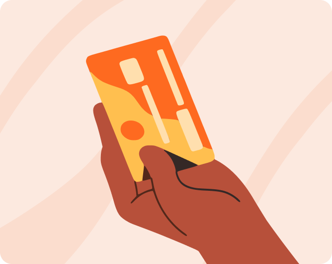 A hand holding an orange ZestPass ticket
